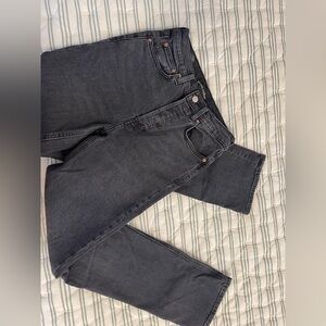 Denim Forum Arlo high rise straight leg black/grey Jeans 30L